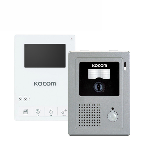 [미사용 리퍼] 코콤 KCV-434W+KC-C60 비디오폰 패키지