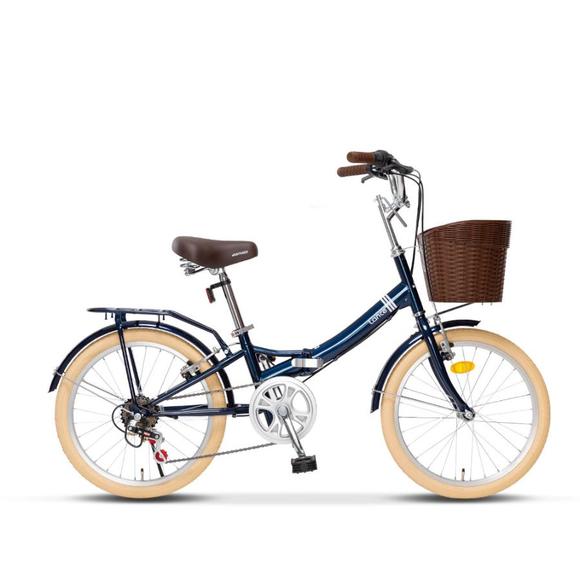 [미사용 리퍼] 바이맥스 랑스 자전거 미니벨로 20인치 접이식 접이형 바구니 생활 접이식자전거(바구니포함),다크블루