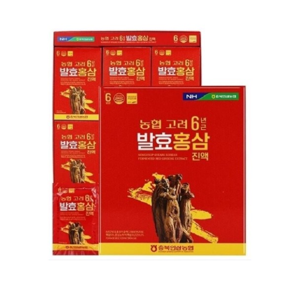 [새상품][미개봉] 충북인삼농협 고려 6년근 발효홍삼진액 70ml x 30포