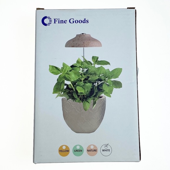 [리퍼브] 파인굿즈 LED 우산 식물등 식물 다육이 로즈마리 키우는법 성장 생장 재배 램프 홈가드닝 조명 / 우산식물등-화이트