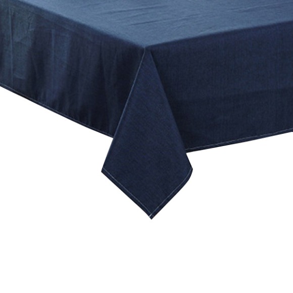 [원천점 전시품] 케이홈 린넨 방수 식탁보 테이블보, 클래식 블루 :: 8인용(130 x 220 cm) , 케이홈
