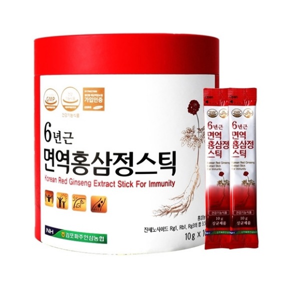 [새상품][미개봉] 김포파주인삼농협 6년근 면역홍삼정스틱 100포