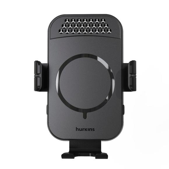 [미사용 리퍼] 허킨스 에어클립 센서 차량용 핸드폰 고속 무선충전기 거치대. 블랙 HSWC-910
