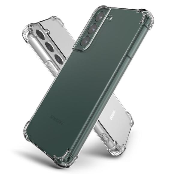 [리퍼브] 차040★범퍼 강화 4DX 에어팁 젤리 휴대폰 케이스 갤럭시S22플러스 - 투명
