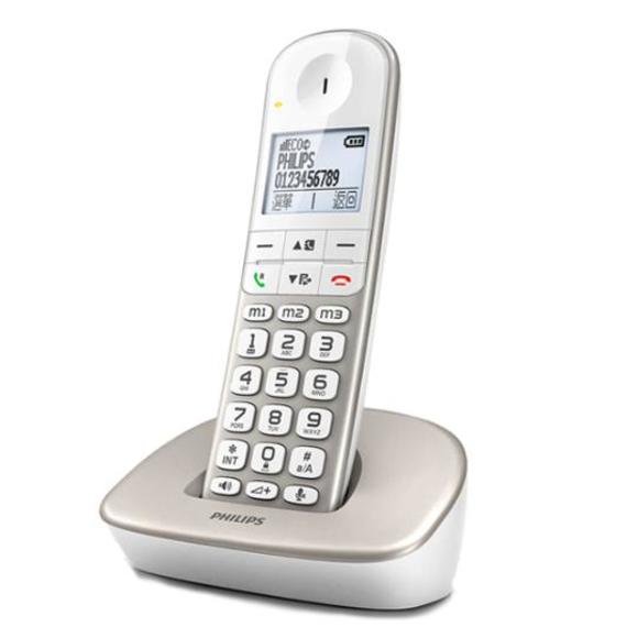 [숭의점 전시품] 필립스 디지털 빅버튼 무선 전화기, XL490, 샴페인골드