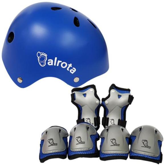 [원천점 전시품] 003 발로타 유아동 헬멧(조절형) 블루SS + 보호대세트 블루S