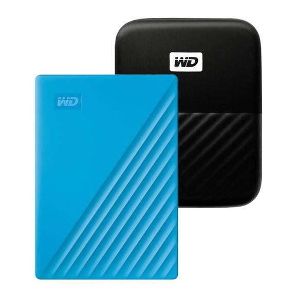 [새상품] WD New My Passport 휴대용 외장하드 5TB + 파우치, 블루