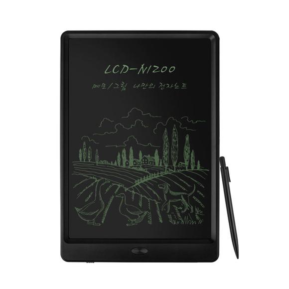 [세컨더리] LCD-N1200 (12인치) 전자노트 전자보드 메모패드 메모장 낙서장 드로잉패드