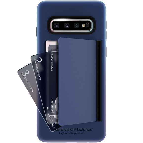 [원천점][미사용 리퍼] 3장 카드 수납 밸런스 듀얼 레이어 범퍼 휴대폰 케이스 / 네이비 갤럭시 S10
