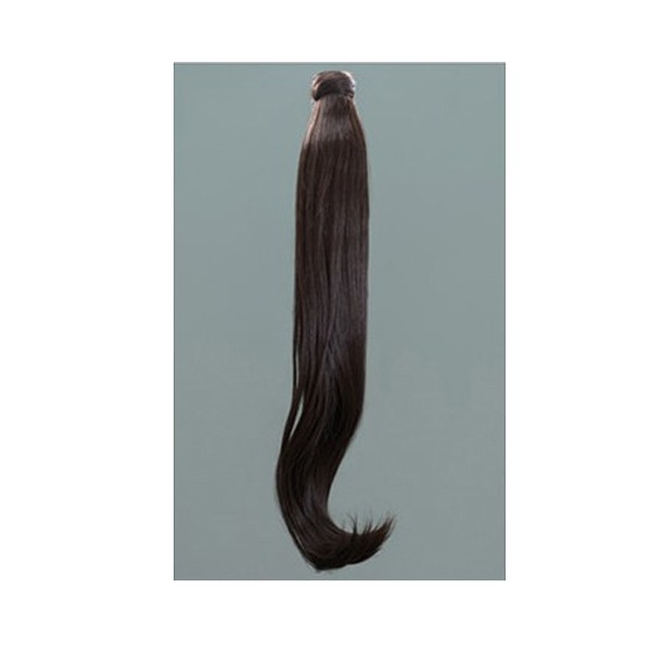 [101036][미사용 리퍼] 여성 벨크로 포니테일 묶음머리 가발 아이롱C컬펌 내츄럴블랙