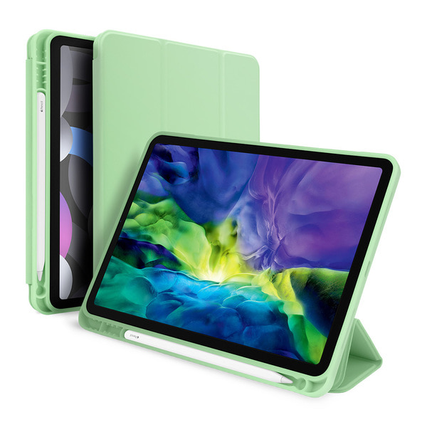 [미사용 리퍼] 애플 펜 촉 보호 캡 10pc 스마트 아이패드 실리콘 애플펜슬수납 파우치 케이스 / 말차그린 iPad Pro11 (2020)