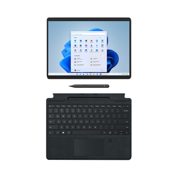[미사용 리퍼] 마이크로소프트 Surface Pro8 (8PX-00030) 블랙 2in1 노트북 태블릿 + 타입커버 블랙 + 슬림펜 2 블랙 패키지