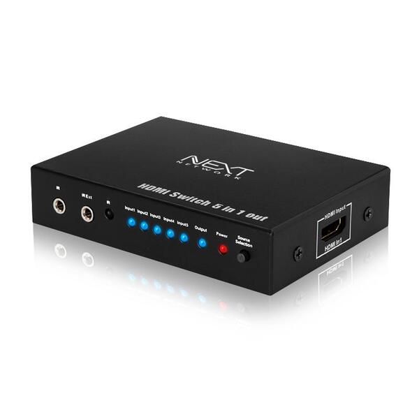 [미사용 리퍼] NEXT-405SW4K60 5대1 HDMI 선택기(스위치) UHD 60Hz 리얼4K지원