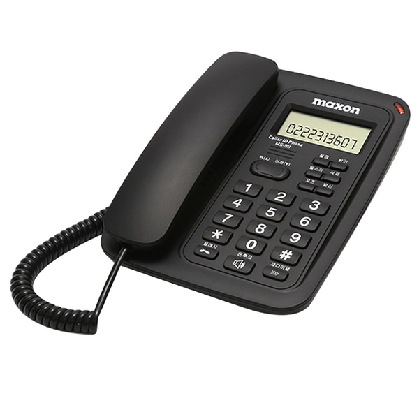 [세컨더리] 맥슨 MS-911 유선 전화기 발신자표시 블랙