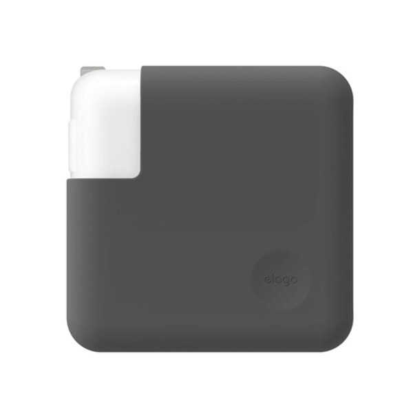 [리퍼브] 엘라고 맥북/맥북 Pro13 (33cm) 충전어댑터 실리콘 커버 - 다크그레이