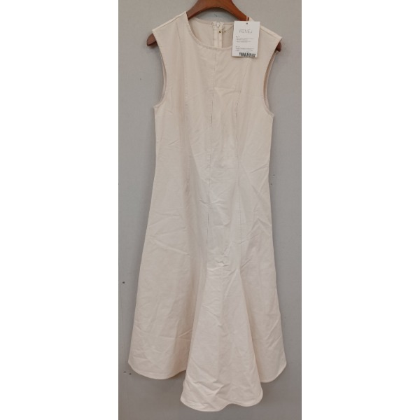 [101037][미사용 리퍼] RENEJ Flare Cotton Dress - NATURAL - S