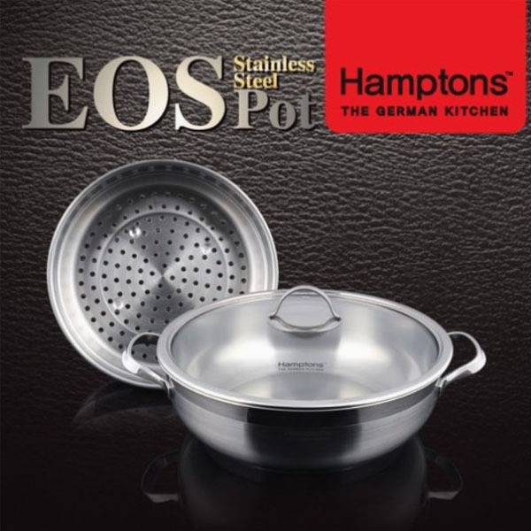 [새상품] [미개봉] Hamptons 독일햄튼 EOS인덕션 3중바닥 냄비(HEOS-28PS)