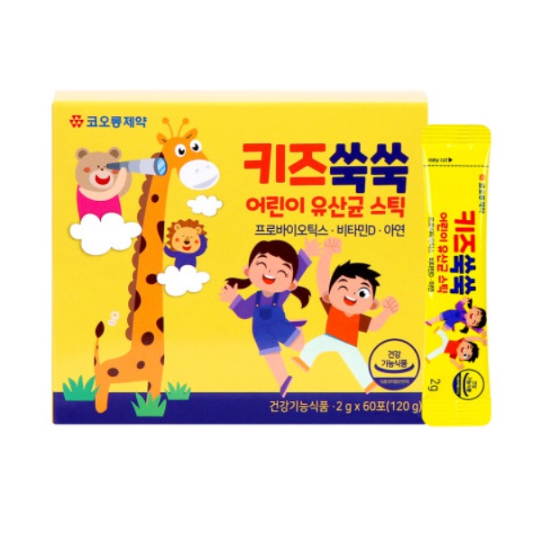 [새상품] [미개봉] 코오롱제약 키즈쑥쑥 어린이 유산균 스틱 2g x 60포