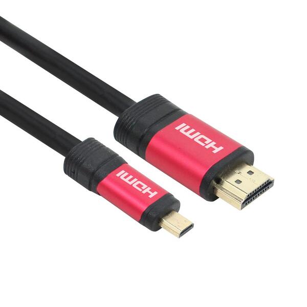 [리퍼브] HDMI 케이블 모니터 선 컴퓨터 연결 1.4 2.0 2.1 HDMI TO DVI VGA RGB MINI C타입 USB 컨버터, 14.레드메탈 MICRO HDMI :: 2M (NX497)