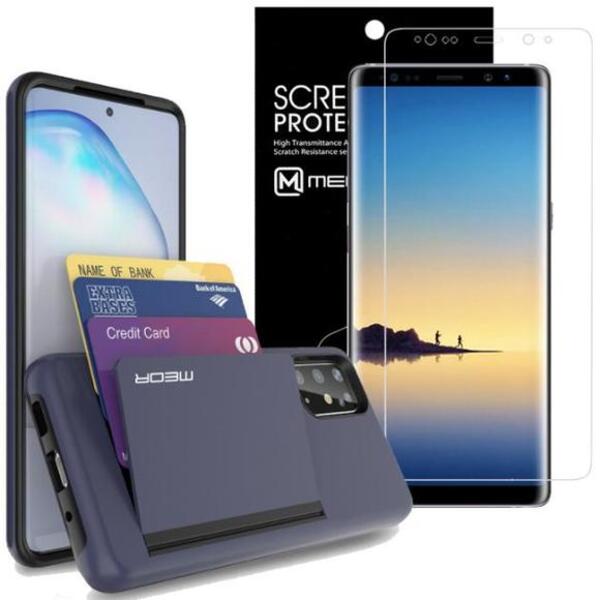 [리퍼브] 메오르 트리플 휴대폰케이스 + 보호필름 갤럭시 노트 10 플러스 (SM-N976) 네이비