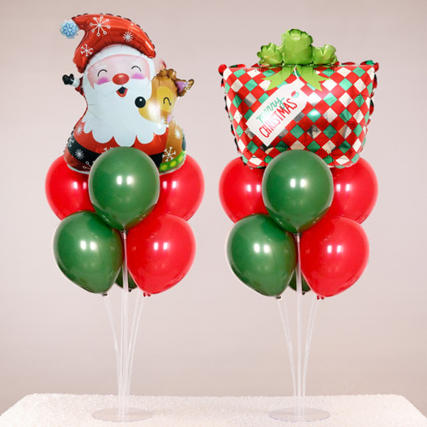 [101037][민트급] [특가제품] 와우파티코리아 크리스마스 풍선꽂이 세트(산타와 선물박스 2종)2개