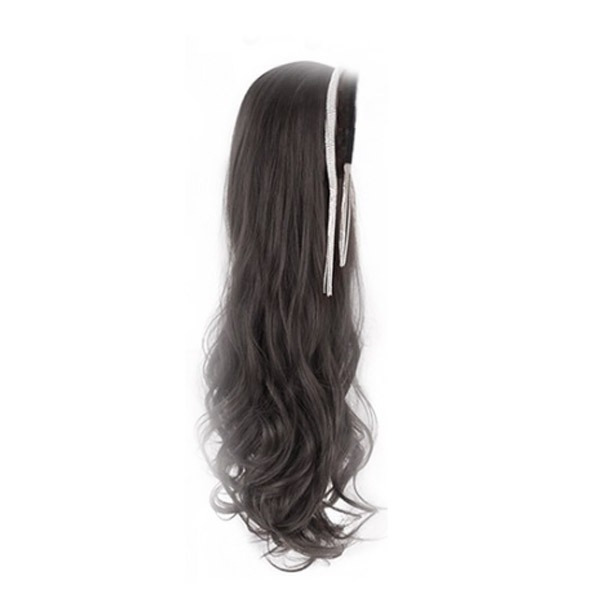 [101037][미사용 리퍼] 하이유니 크리스탈 큐빅 머리띠 가발 50cm,히피펌,브라운블랙