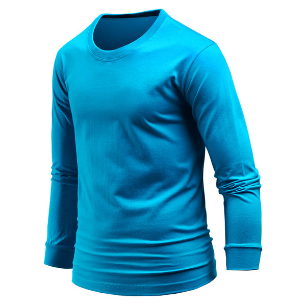 [101037][민트급] [특가제품] 남자 뉴시보리 라운드넥 긴팔 티셔츠 C12K9_tl2476, 블루, 3XL