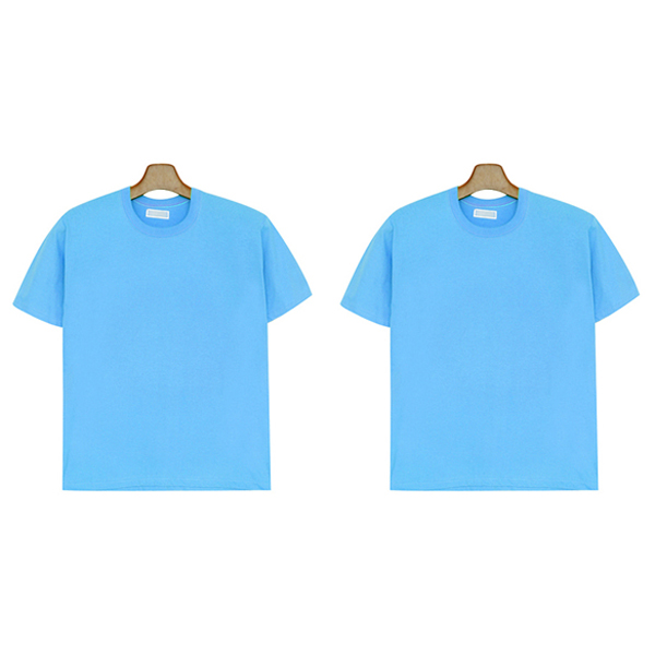 [101037][민트급] [특가제품] 머시따 30수 라운드 반팔 티셔츠 2p 물색+물색 S(95)
