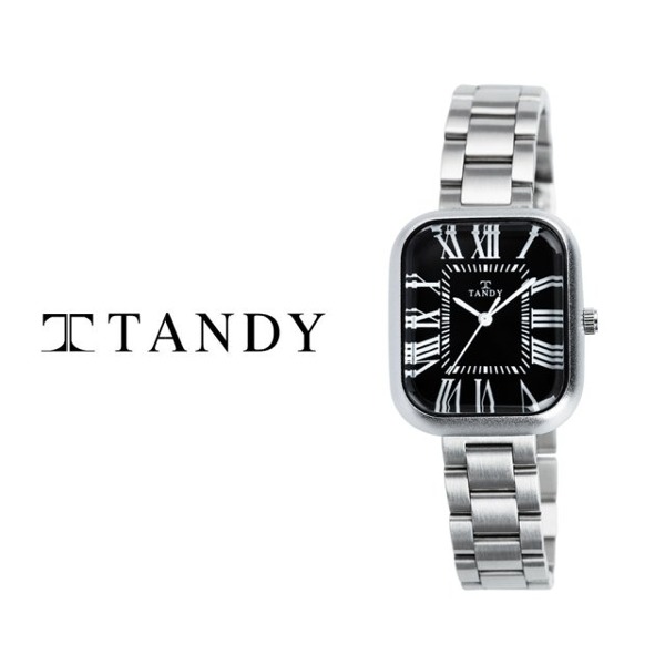 [새상품] [미개봉] TANDY 탠디 클래식 커플 메탈 손목시계 T-3923 여자 블랙