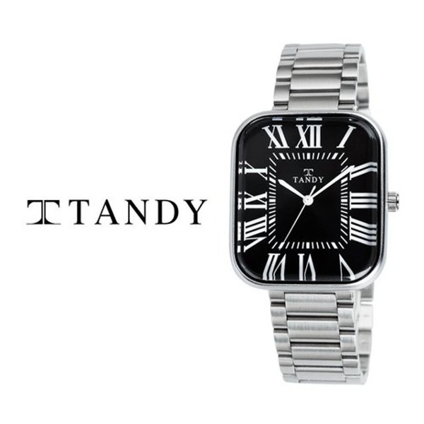 [새상품] [미개봉] TANDY 탠디 클래식 커플 메탈 손목시계 T-3923 남자 블랙