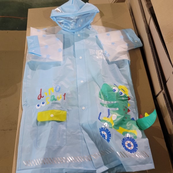 [세컨더리] 키즈목마 책가방 공간 우비 아동 우의 아동우비 어린이비옷 / XL 블루