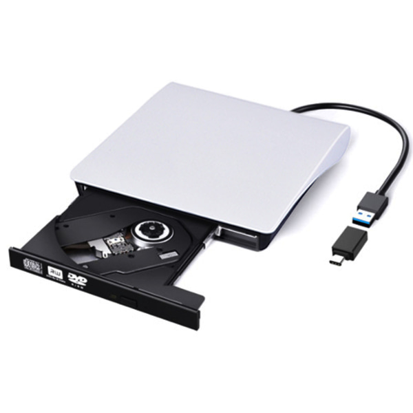 [S급 리퍼] 림스테일 USB 3.0 DVD RW 멀티 외장형 ODD + C타입 젠더 세트, LM-19WH