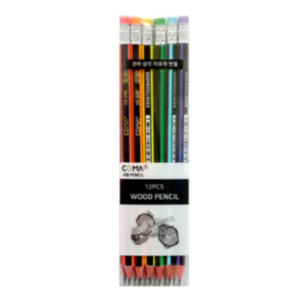 [S급 리퍼] 투코비 코마 삼각 지우개 연필 HB SG -208 12p