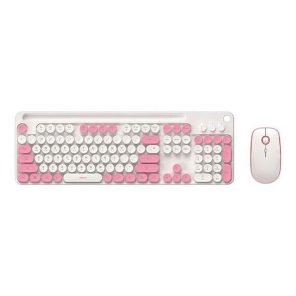 [S급 리퍼] 앱코 WKM50 펜홀더형 무선 키보드 마우스 세트 핑크