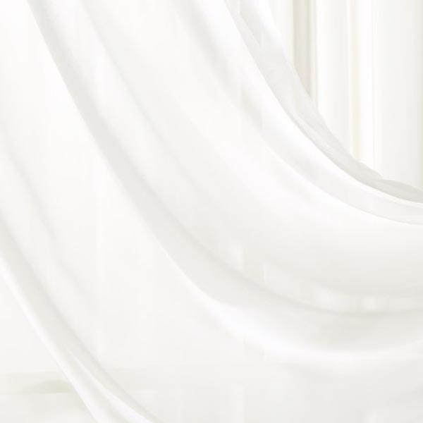 [101046][S급 리퍼] 컬러스토리 아일렛형 데일리 네추럴 소프트 쉬폰커튼 2p세트, 화이트 135 x 170 cm 작은창 (커튼끈 포함)