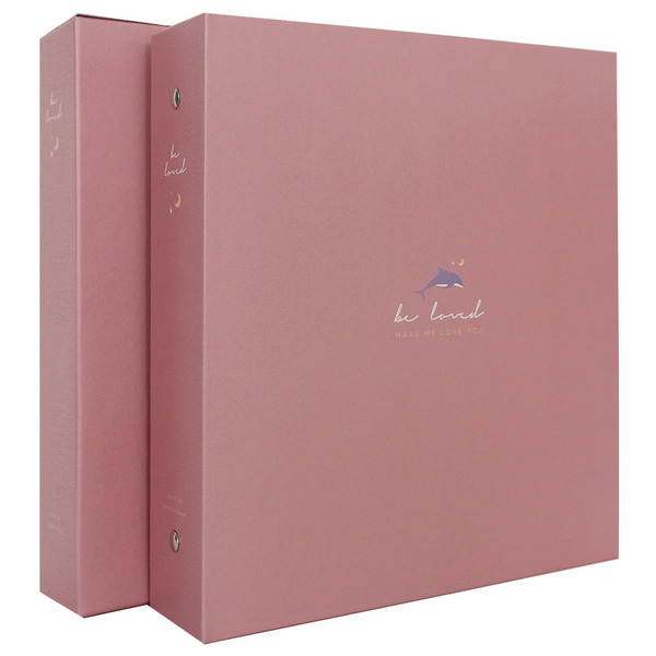 [새상품] 앨범샵 러브바인더앨범, 핑크돌핀, 접착백지50매