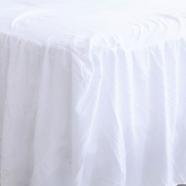 [S급 리퍼] 스코홈 워싱 호텔식 침대스커트 매트리스커버, 퀸(Q)150*200*45cm, 화이트