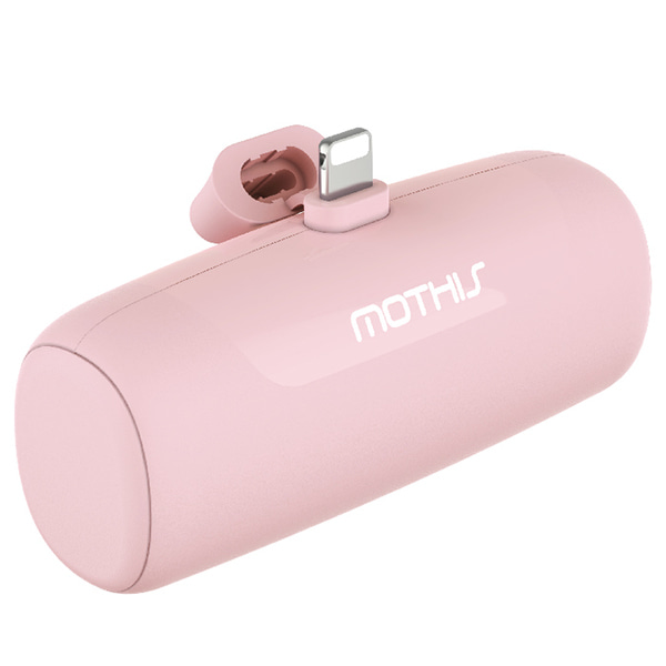 [A급 리퍼] 모디스 미니 무선 일체형 보조배터리 5000mAh 아이폰 8핀 핑크
