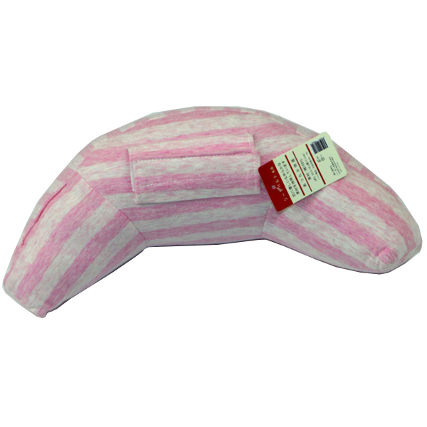 [S급 리퍼] 차량용 안전벨트 줄무늬 쿠션 베개, 핑크, OEM