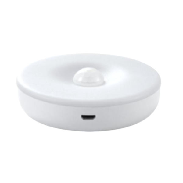 [S급 리퍼] 스마트 무선 충전식 LED 붙이는 조명 간접 센서등 무드등 현관 화장실, 원형 웜옐로우