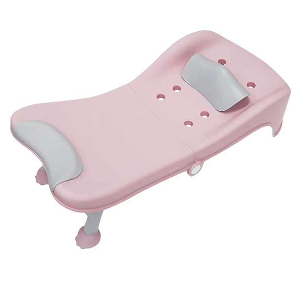 [S급 리퍼] 베이비캠프 간편 접이식 샴푸체어 어린이 목욕의자(핑크)