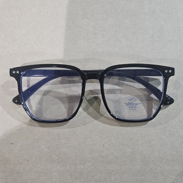 [S급 리퍼] 주포어유 남녀공용 가벼운 블루라이트차단 렌즈 안경테 / 블랙